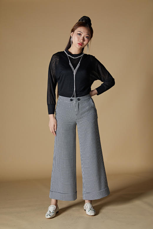 1E8033--黑色针织衫--翠竹草虫图--君子花--斐聆赋 商品图1