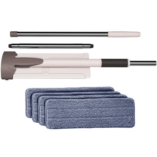 佳佰平板拖把 自动回弹平拖 免手洗拖把家用吸水地拖墩布 干湿两用拖把网红旋转拖布TB200 商品图1