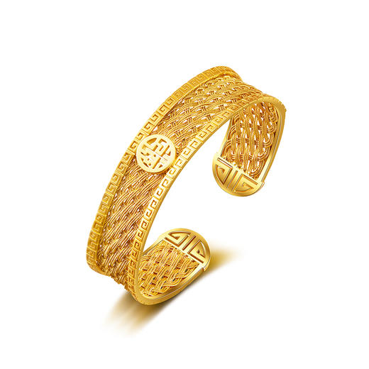 【熙】熙缘·花丝席纹手镯 商品图0