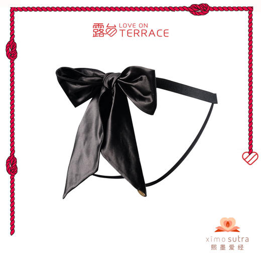 露台LOVEONTERRACE 捆绑之心施华洛世奇钻饰丝带礼物捆绑情调裸臀内裤 商品图3