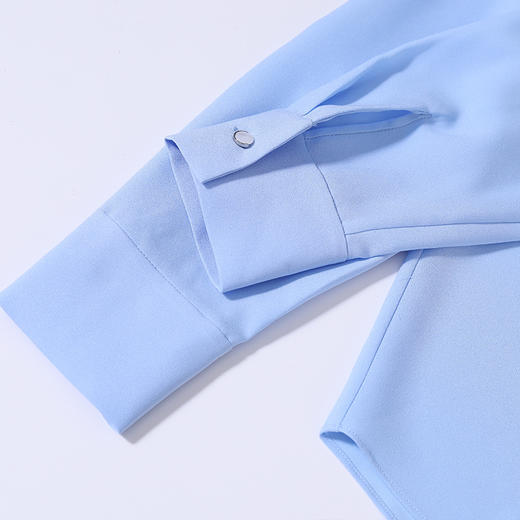 VIMAGE纬漫纪夏款时尚干练职业纯色百搭显瘦雪纺衬衫女薄V1309911 商品图11