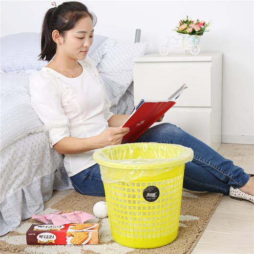 美丽雅 分类垃圾袋 大号加厚免手撕抽取式干湿垃圾清洁塑料袋55x65cm 60只 商品图5