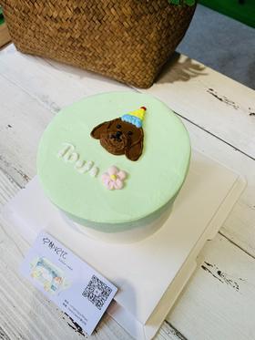 奶油手绘 小狗 泰迪 动物 下单前请仔细阅读商品详情   如需增加或修改文字 请下单备注