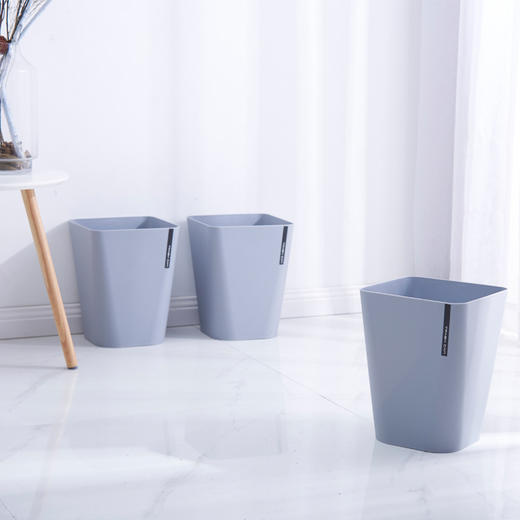 妙然 欧式简约12L大号无盖分类素色垃圾桶厨房家用客厅卫生间垃圾筒纸篓清洁桶 商品图3