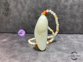 【御珠宫坊·传承系列】羊脂白玉子料瑞兽手把件
