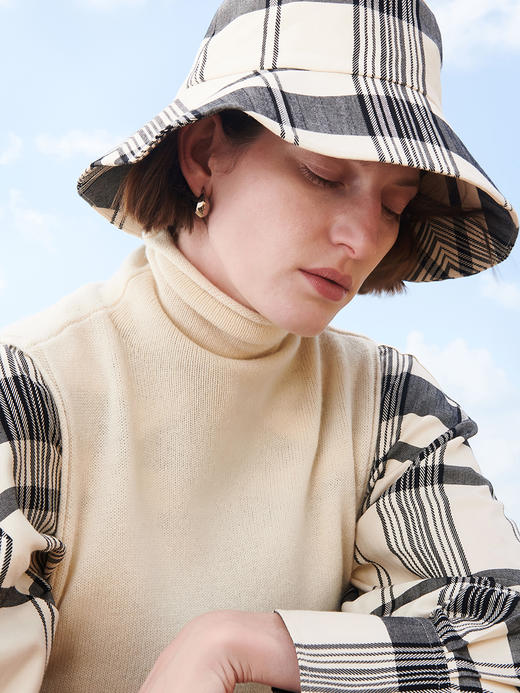 HIDEMI 真丝格纹色织渔夫帽 商品图9