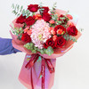 一生一世    11支红玫瑰，粉色绣球一个，11支花边康乃馨，尤加利搭配！(1926) 商品缩略图0
