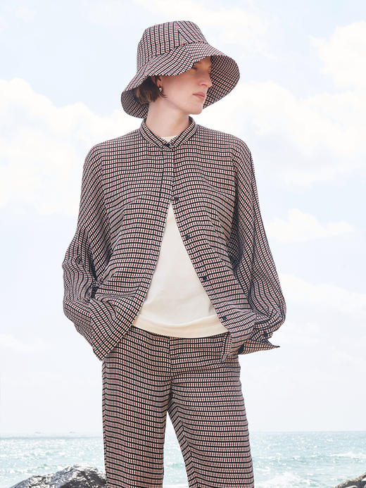 HIDEMI 色织格纹渔夫帽 商品图3