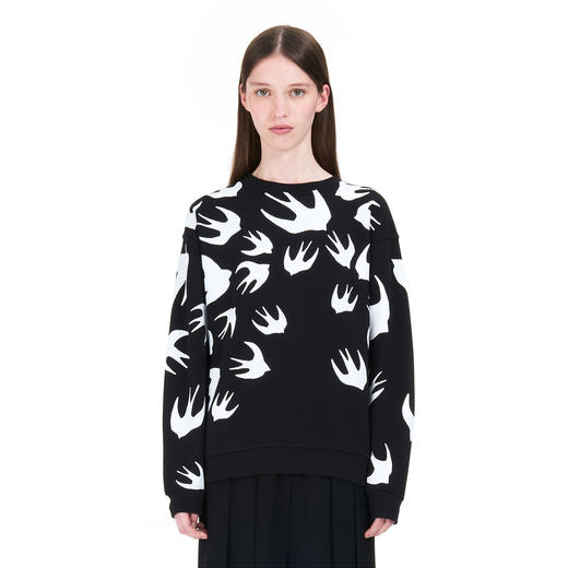MCQ 女装女士棉质时尚燕子长袖卫衣 黑色 337341 RLT72 1000 商品图1