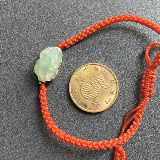 冰种晴水翡翠貔貅手绳18k玫瑰金镶嵌 商品图3