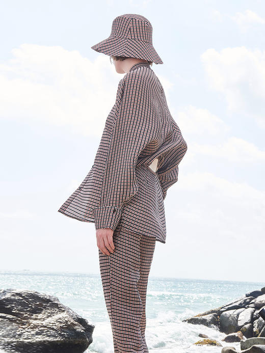 HIDEMI 色织格纹渔夫帽 商品图2