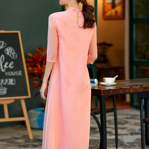 OG-36109复古中国风刺绣禅服宽松大码连衣裙 商品图2