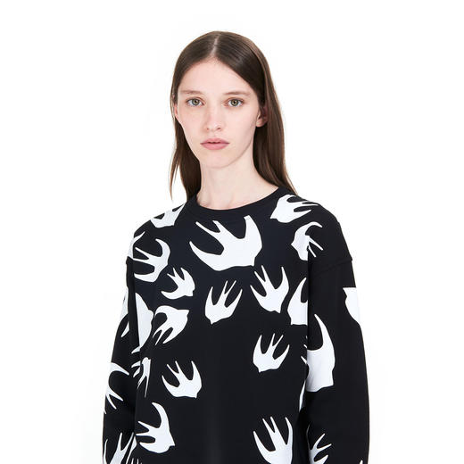 MCQ 女装女士棉质时尚燕子长袖卫衣 黑色 337341 RLT72 1000 商品图3