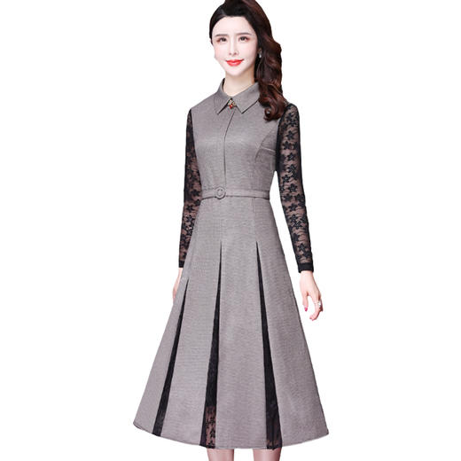 WXY-98211新款名媛气质洋气镂空长袖裙子 商品图2