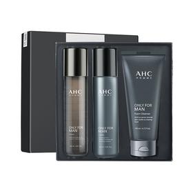 【门店直发】AHC 男士水乳洁面3件套盒 水120ml+乳液120ml+洗面奶140ml 新版