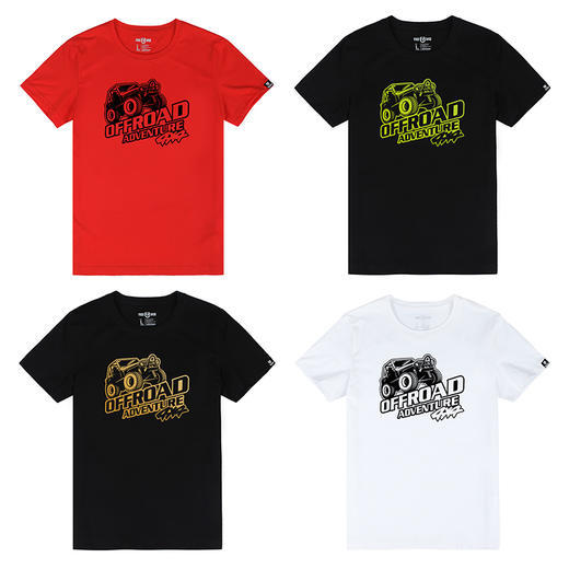 男士简约款越野车系列潮流图案短袖休闲T恤潮男夏季户外打底汗衫 商品图1