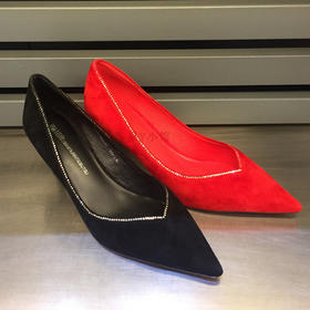 西村名物2020春季新款时尚细跟尖头婚鞋女鞋单鞋X20AE16651