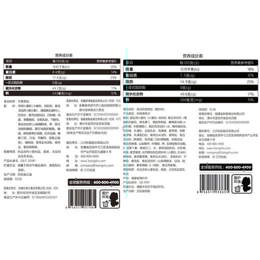 (百万补贴) 三只松鼠手撕面包1kg 商品图1