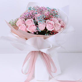 甜蜜物语    19支戴安娜玫瑰，满天星搭配！(1924)