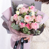 钟情你   11支糖果色玫瑰，桔梗，尤加利搭配（1931） 商品缩略图3