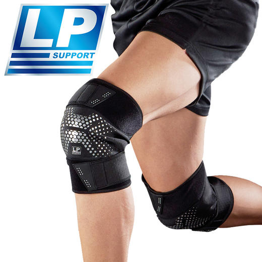 lpct72亮彩单片运动用可调式护膝蓝红银