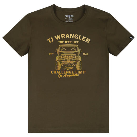 常规圆领夏季情侣工装军旅纯色创意越野车印花修身短袖青春潮T恤 商品图5