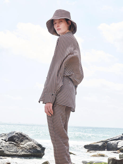 HIDEMI 色织格纹渔夫帽 商品图7