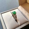 冰种阳绿翡翠蛋面戒指18k白金钻石镶嵌 商品缩略图2