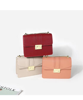 复古链条斜挎单肩女小方包-酒神包