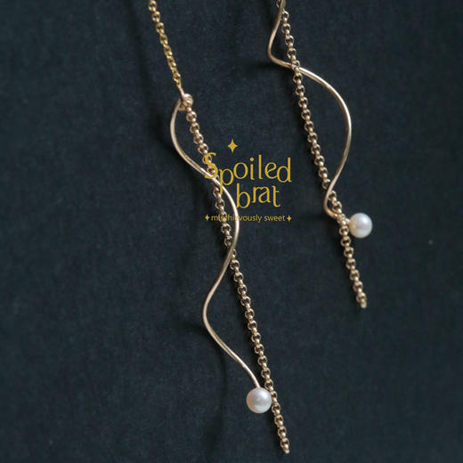 spoiledbrat jewelry珍珠螺旋耳线 商品图0