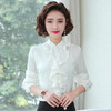 韩版时尚，荷叶边打底雪纺长袖衬衫TR2032 商品缩略图1