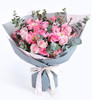 拥抱甜蜜    11支粉佳人，8支糖果玫瑰，尤加利，红豆，5支粉色弗兰搭配（1940） 商品缩略图0