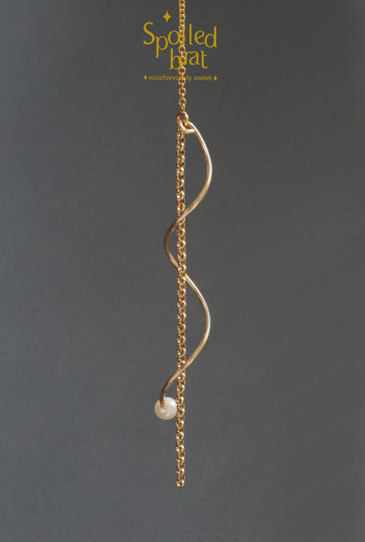 spoiledbrat jewelry珍珠螺旋耳线 商品图2