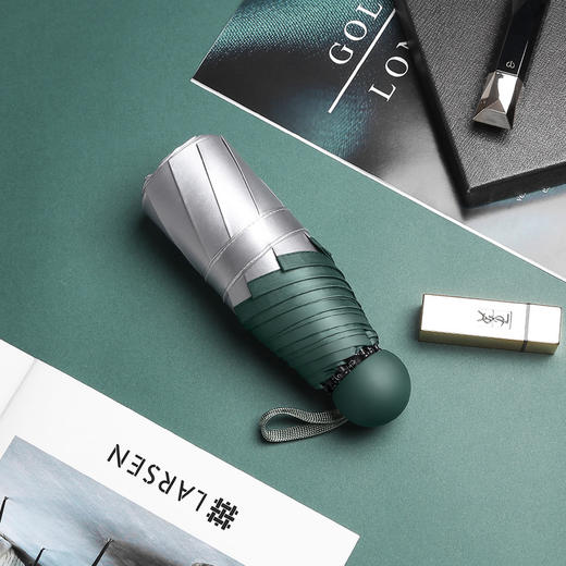 【颜值爆表】钛银胶超轻遮阳伞折叠黑胶防晒晴雨伞五折8骨迷你太阳伞 商品图4