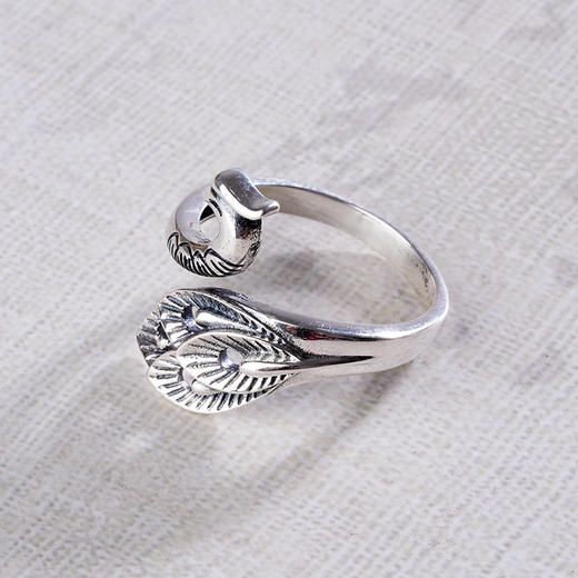 子佩集S990银孔雀戒指【LJJ031】仿古203 商品图2