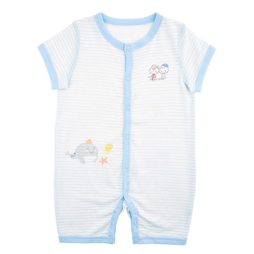 棉果果夏季莫代尔有机棉纱内衣对开连体衣连身衣哈衣M201722420229 商品图1