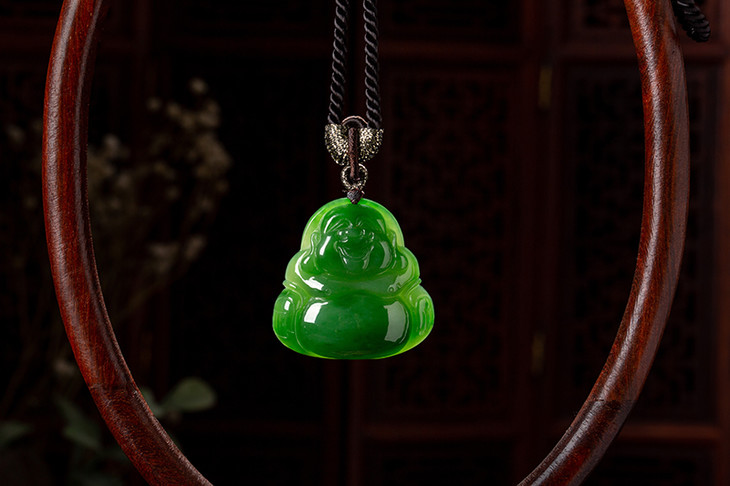 天然和田碧玉佛公吊坠