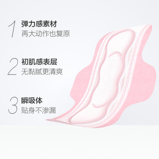 苏菲卫生巾弹力贴身棉柔纤巧日用230mm 34片 *5包 商品图1