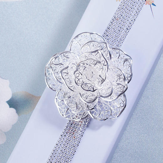 子佩集匠人S990银玫瑰套链项链【XLM02】花丝花丝203 商品图2