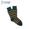 CORGI柯基英国进口袜子条纹装饰亲肤透气精梳棉中筒长袜薄款 商品缩略图0