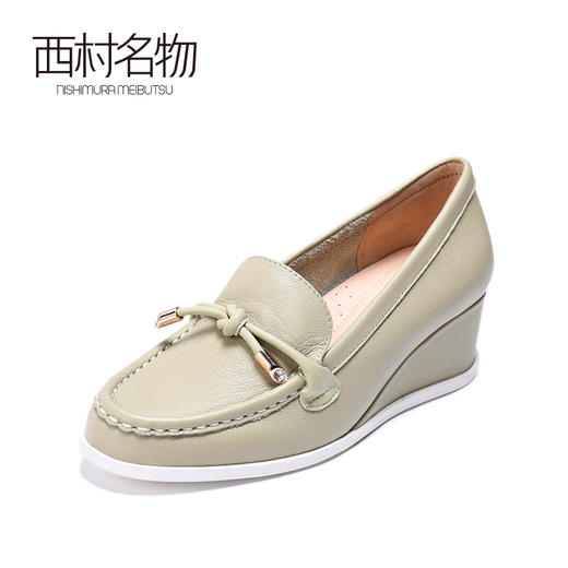 西村名物2020春季新款洋气休闲舒适松糕鞋坡跟高跟女鞋X20AE16861 商品图2