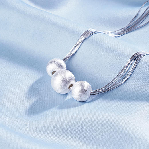 子佩集匠人S925银时尚套链项链【KDFTL001】三个球三珠203 商品图0