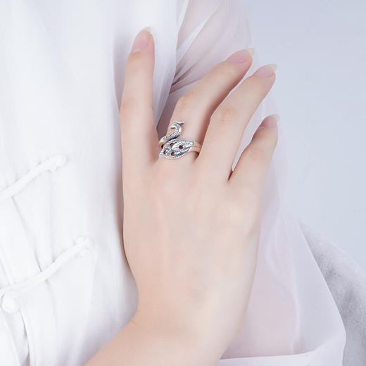 子佩集S990银孔雀戒指【LJJ031】仿古203 商品图3