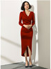J9384048颈袖添香季时尚职场修身显瘦气质中长款连衣裙女J9384048 商品缩略图2