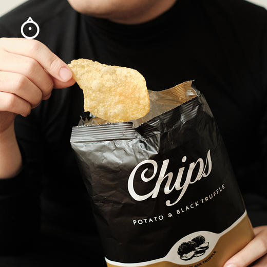 西班牙进口黑松露风味薯片100g原切薄片轻奢休闲零食