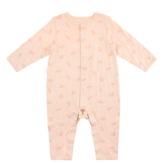 棉果果夏季新疆彩棉纯棉对开连体衣连身衣哈衣M201722120206 商品图1