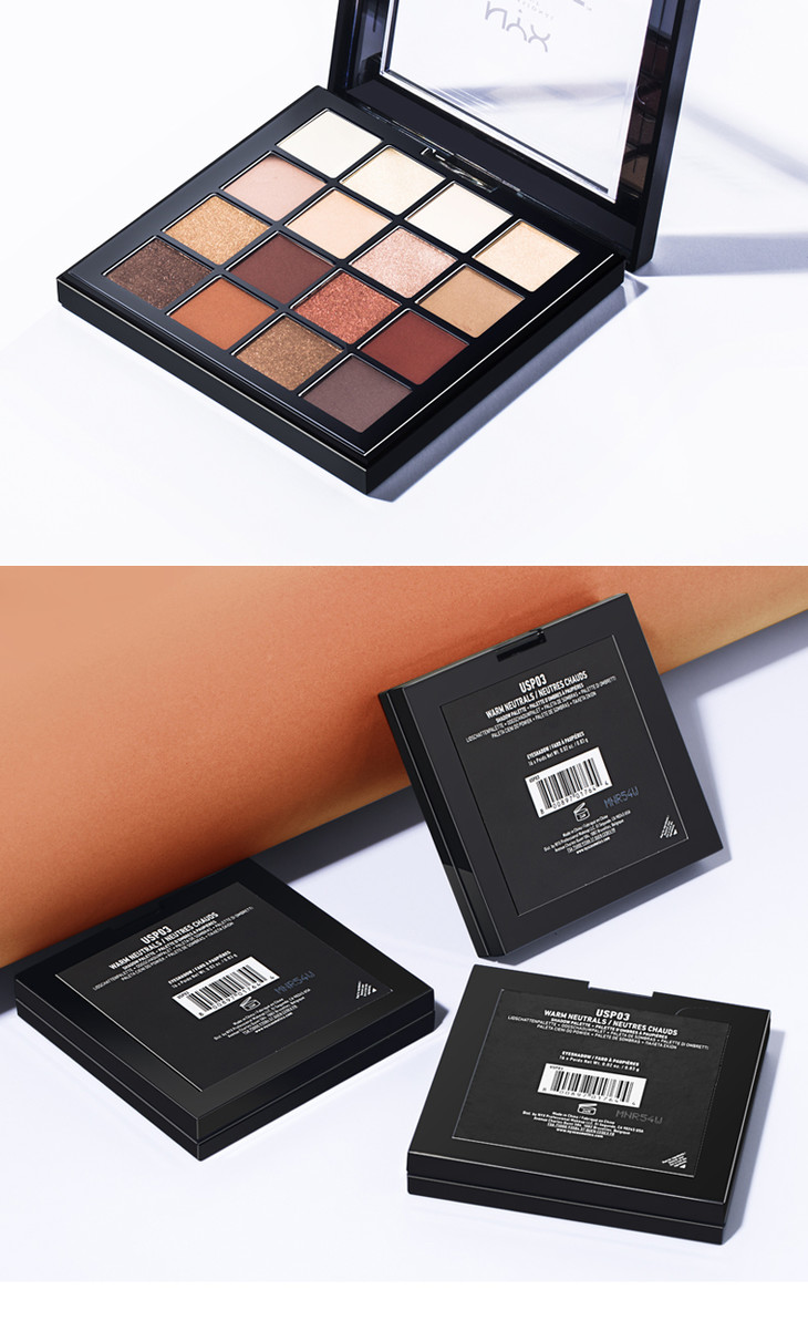 美国nyx十六色眼影盘 哑光珠光大地色枫叶红南瓜橘魅力斩男16色眼影盘