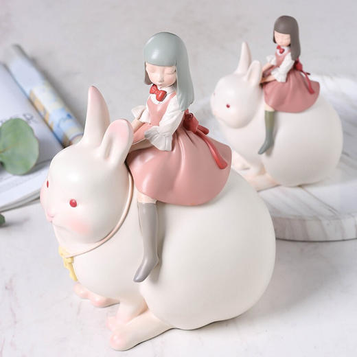 白夜童话系列《月光兔》艺术家贾晓鸥雕塑作品 商品图2