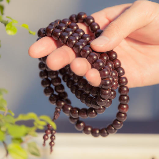 「小叶紫檀」 苹果珠长款手串 商品图0