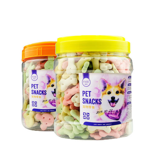 贝蒂罐装米奇骨型饼干500g磨牙除臭饼干宠物狗狗零食食品 商品图3